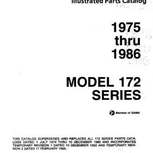 Cessna Model 172 Series 1996 Illustrated Parts Catalog