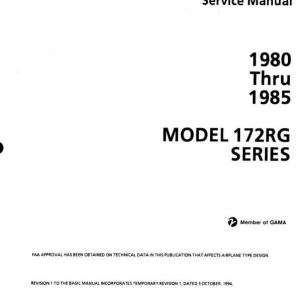 Cessna Model 172RG Series 1980 thru 1985 Service Manual