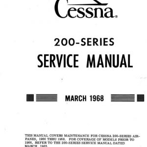 Cessna Model 200 Series Service Manual 1966 THRU 1968) D606-13