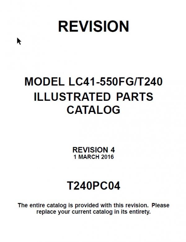 Cessna Model LC41-550FGT240 Illustrated Parts Catalog T240PC04