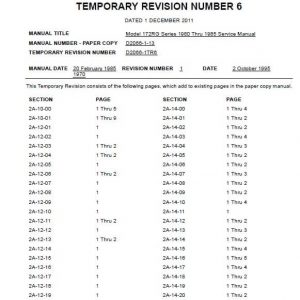 Cessna Model 172RG Series 1980 thru 1985 Service Manual, D2066-1TR6