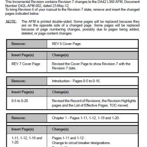 Diamond DA42-L360 Aircraft Flight Manual -Incremental Revision