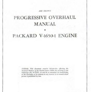 Rolls Royce Engine Progressive Overhaul Manual-Rolls Royce Packard V-1650-1