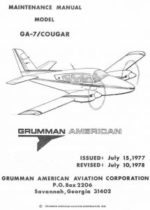Grumman American Maintenance Manual Model GA-7/Cougar