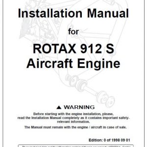 Rotax Installation Manual for ROTAX 912 S Aircraft Engine