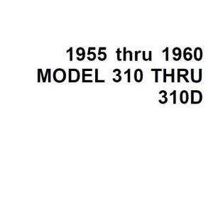 Cessna Model 310 thru 310D Illustrated Parts Catalog 1955 thru 1960, P251-4-12
