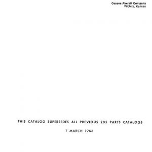 Cessna Model 205 Series Parts Catalog 1963-1964 P332-12
