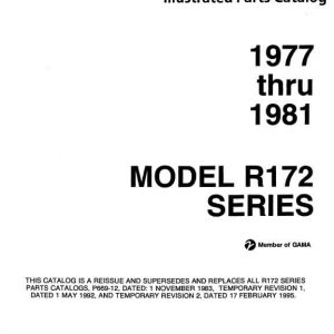 Cessna R172 Series Illustrated Parts Catalog 1977 Thru 1981, P698-12