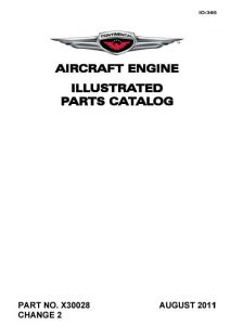 Continental Model IO-346 Engine Illustrated Parts Catalog, PARTS CATALOG X30028