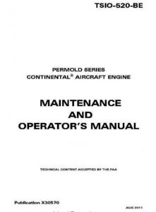 Continental Maintenance and Operator's Manual Part-No.-X30570