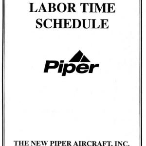 Piper Labor Time Schedule Part No. 753-779