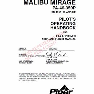 Piper Malibu Mirage POH Flight Manual PA 46 350p