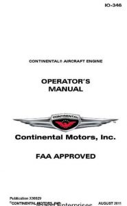 Continental IO-346 Series Engine Operator's Manual