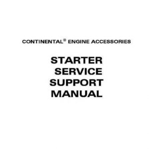 Continental Starter Service Support Manual
