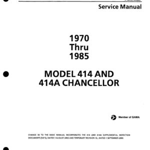 Cessna Model 414 and 414A Chancellor Service Manual D778-34-13