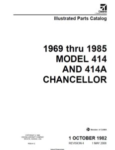 Cessna Model 414 and 414A Chancellor Illustrated Parts catalog 1969 Thru 1985, P656-4-12